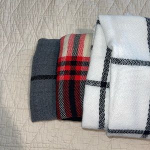 THREE WINTER LONG SCARVES